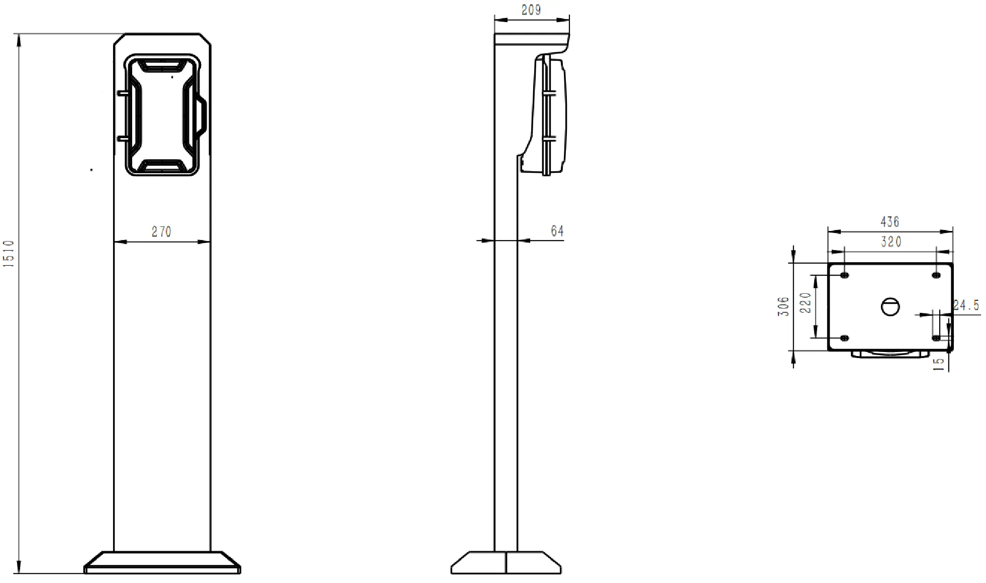 JR-TP-03 Dimensions