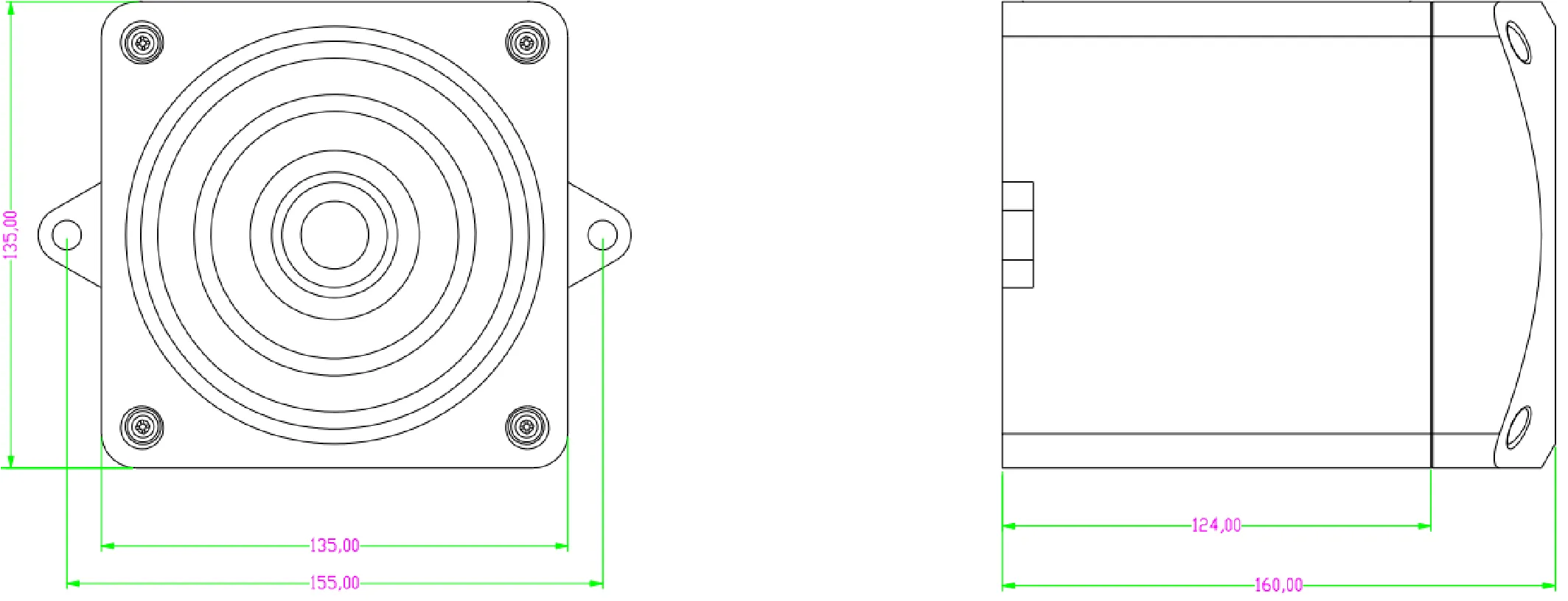 JR-WL Dimensions