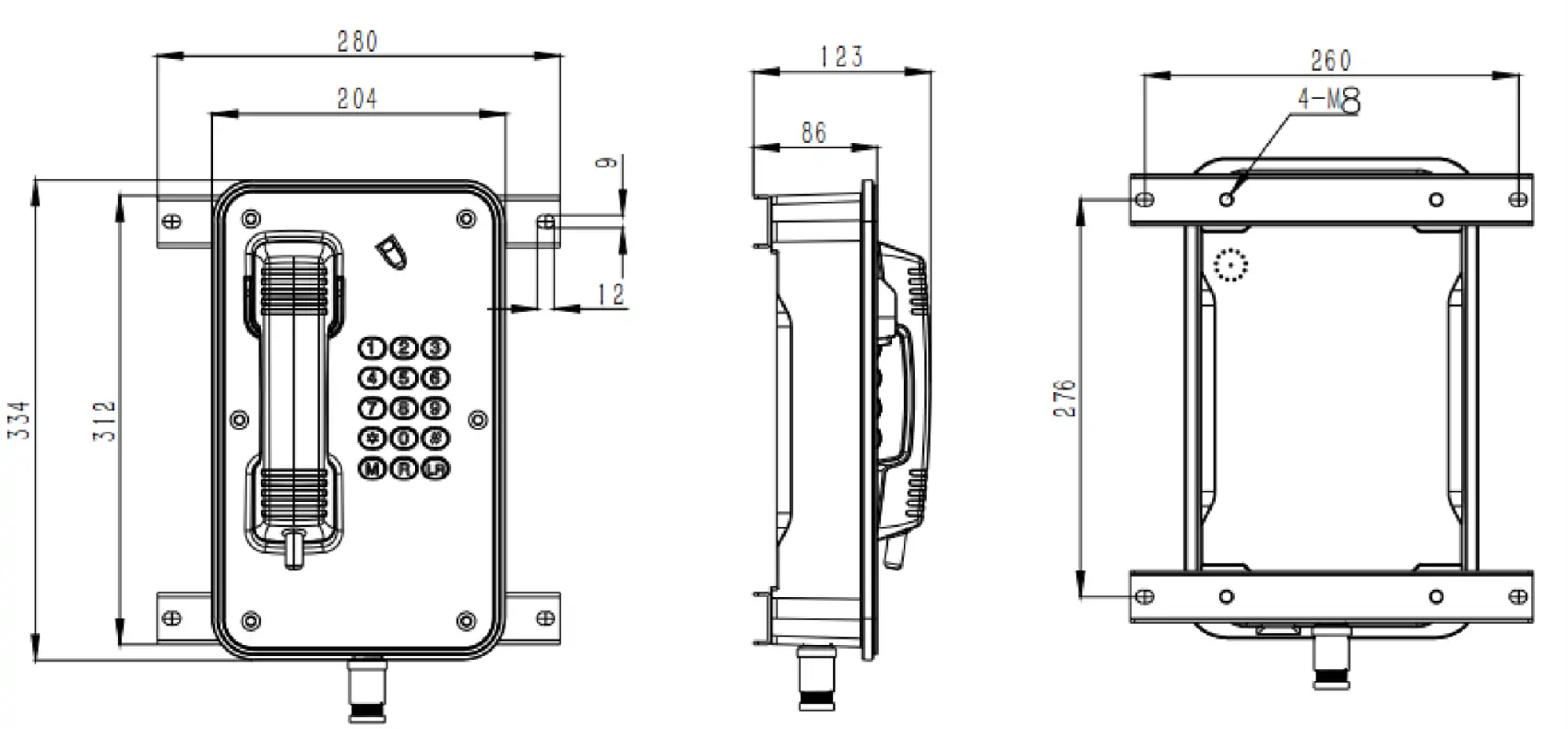 JREX106-A03-AL Dimensions